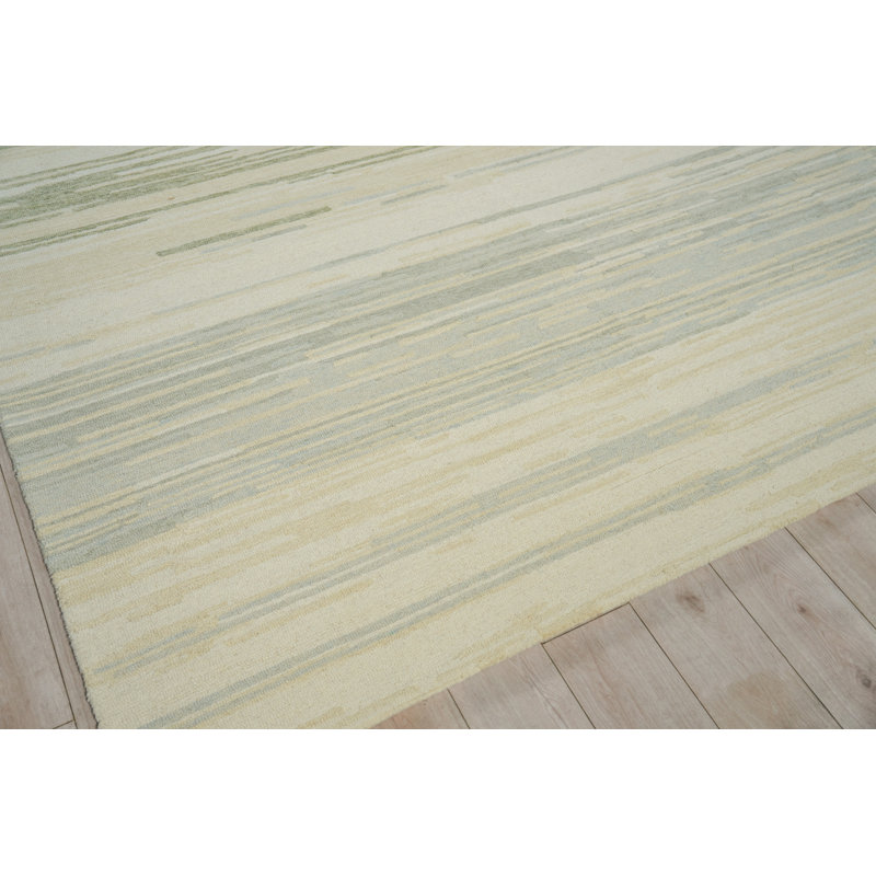 Acacia Hand Tufted New Zealand Wool Green/Ivory Area Rug, 14'X18'