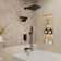 Rainfall Symphony 4-Function 12inch Dual Shower Head Pressure-Balanced Shower System with Bathtub Spout