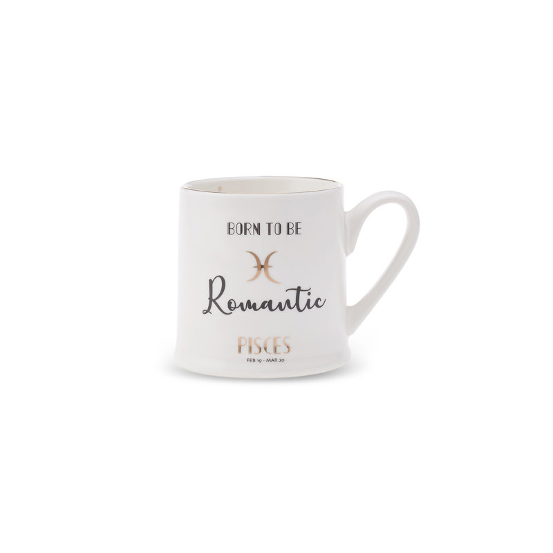 Zodiac Fine Porcelain Coffee Mug (Pisces)