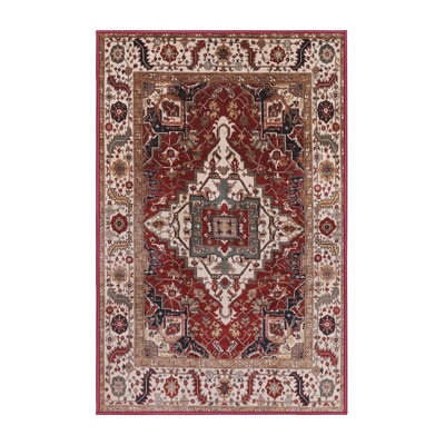 Tapis oriental brun / rouge
