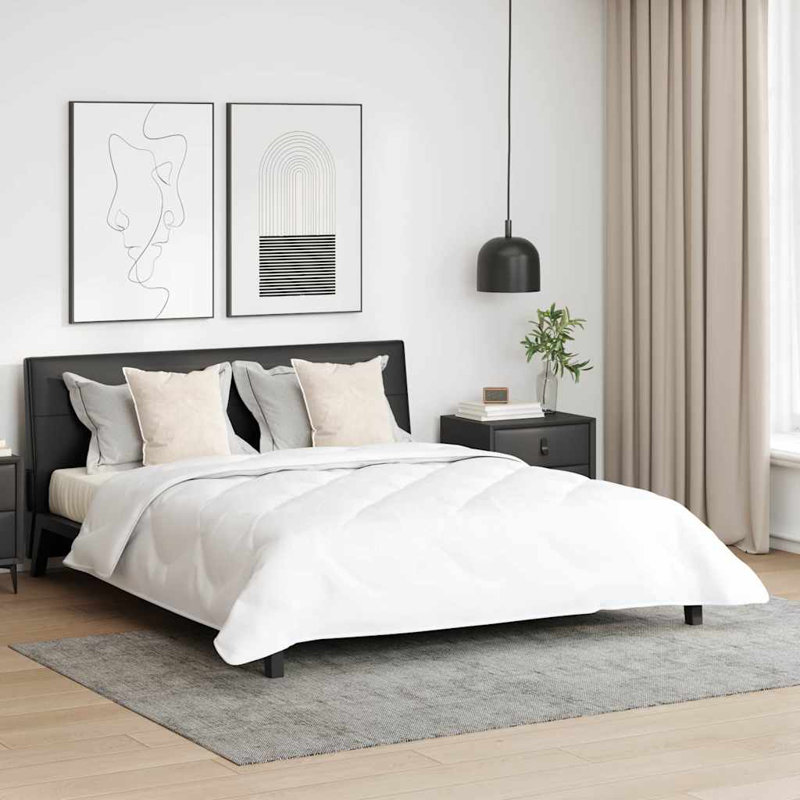 Duvet With Pillow 3 Pcs White Microfibre, 260 x 220 cm