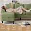 Ensemble de canapé modulaire 3 pièces avec fauteuil et repose-pieds-1078391701