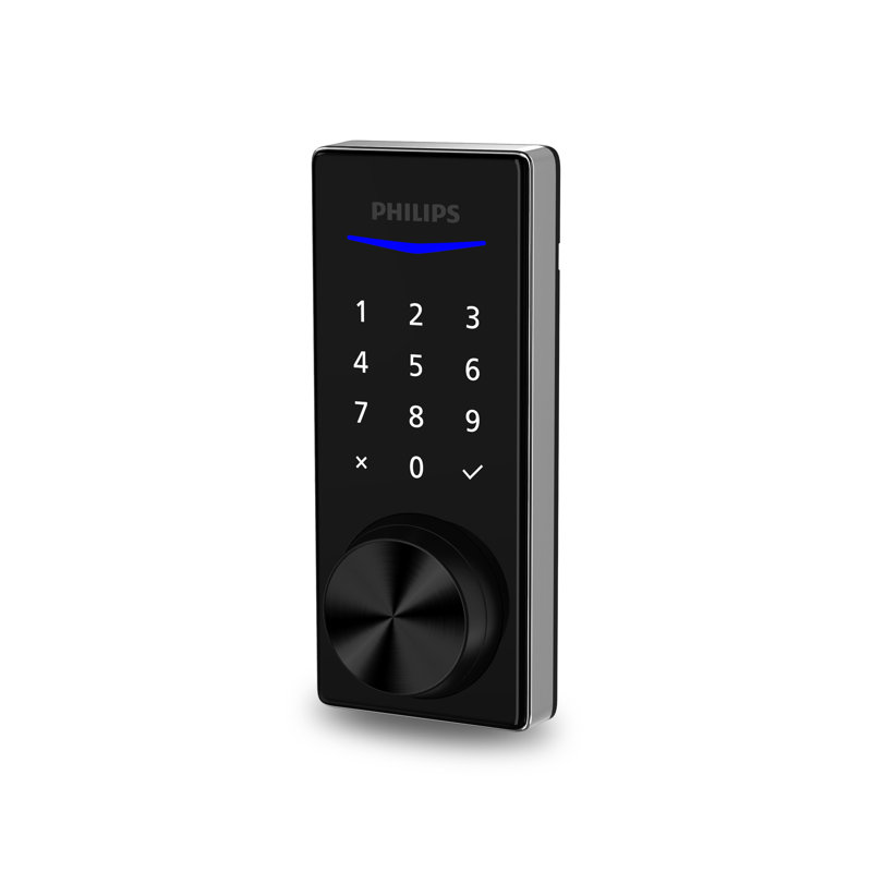 Philips Bluetooth Touchscreen Smart Door Lock Deadbolt, Rectangle, Deadbolt , Satin Nickel