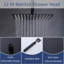 Système de douche moderne à fixation au plafond noir mat avec pomme de douche à haute pression, corps de valve à main, garniture brute et garniture inclus