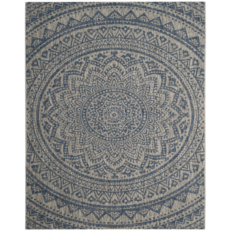 Atlanta Hooked Grey/Blue Area Rug
