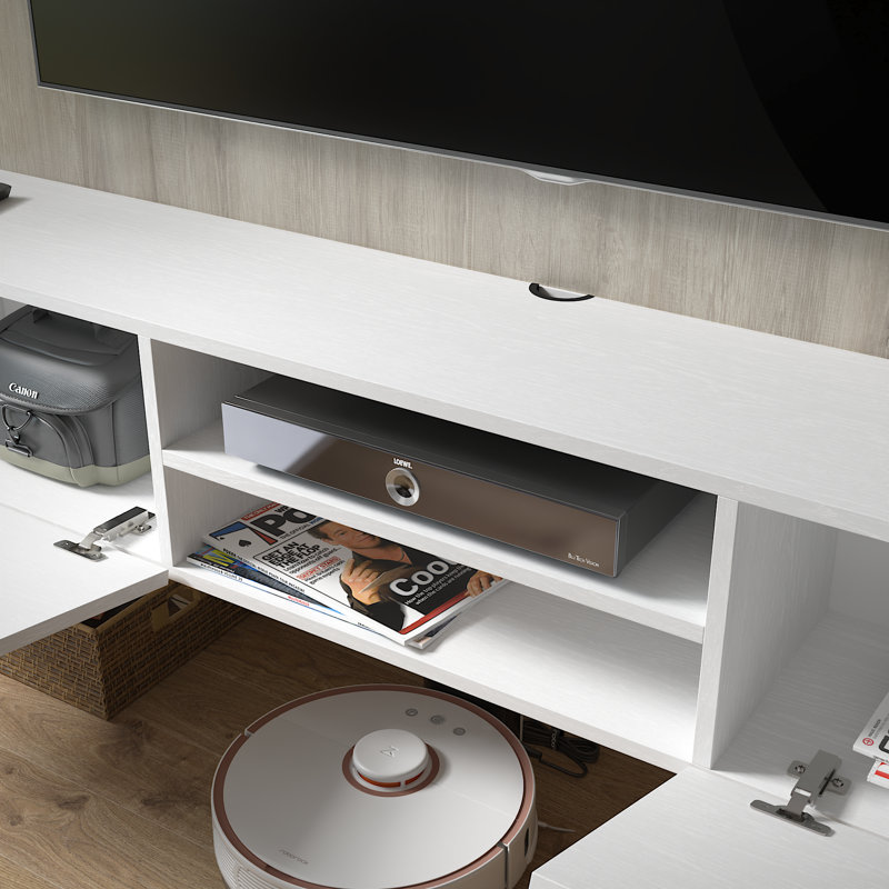 Meuble télé flottant 71 po Ada, Blanc