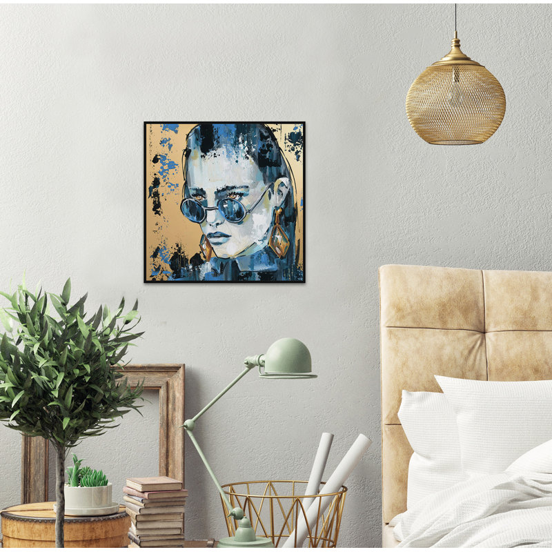 «Ferocious Look» par Marmont Hill - peinture sur toile à cadre flottant, H 18 po x l 18 po x P 1,5 po