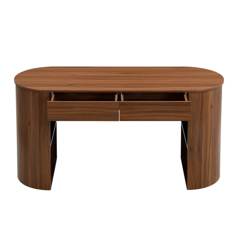 Bureau de rangement avec rangement, noyer foncé, Noyer foncé
