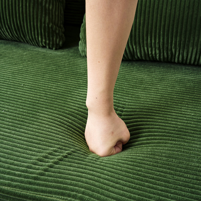 Space-saving Corduroy Sofas Jade, Modern Convertible Sleeper For Home