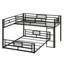 L-Shaped Bunk Bed with Corner Design, Space-Saving for Shared Rooms