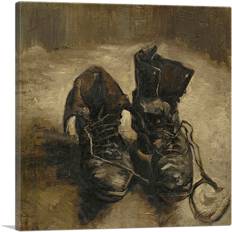 «Shoes 1886» par Vincent Van Gogh, reproduction d'art sur toile tendue, H 12 po x l 12 po x P 1,5 po