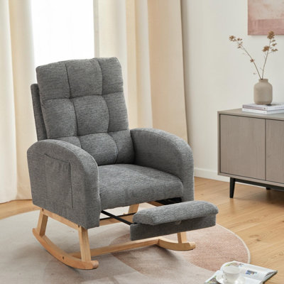 Neylandville Rocking Chair with Adjustable Footrest