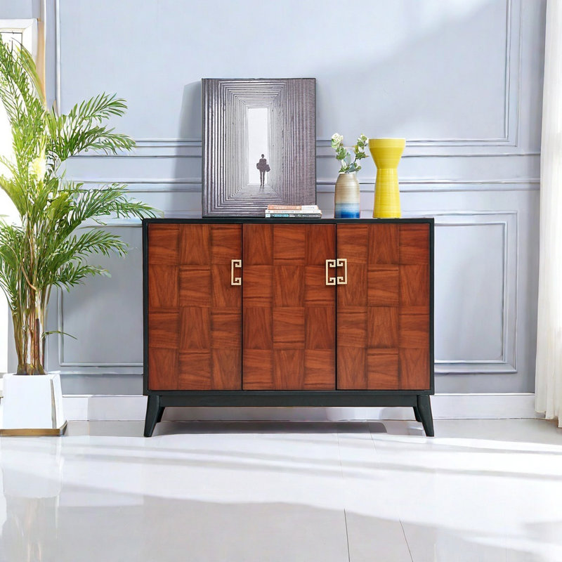 Elegantly decorated multi-purpose accent cabinet