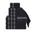 Orley Zero Twist Cotton Ribbed Modern Geometric Border Soft Highly-Absorbent Assorted 9 Piece Bathroom Towel Set-1693190547