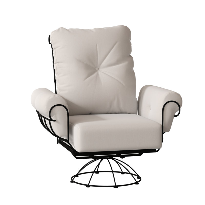 Terrace Outdoor Rocker Chair, Textured Black, Canvas Bird's Eye Sunbrella® Canvas