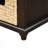 Rustic Storage Bench With 3 Drawers And 3 Rattan Baskets-854703848