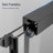 Shower Door 56-60 in. W x 72 in. H Semi-Frameless Sliding Tempered Glass with Explosion-Proof Stainless Steel Matte Black
