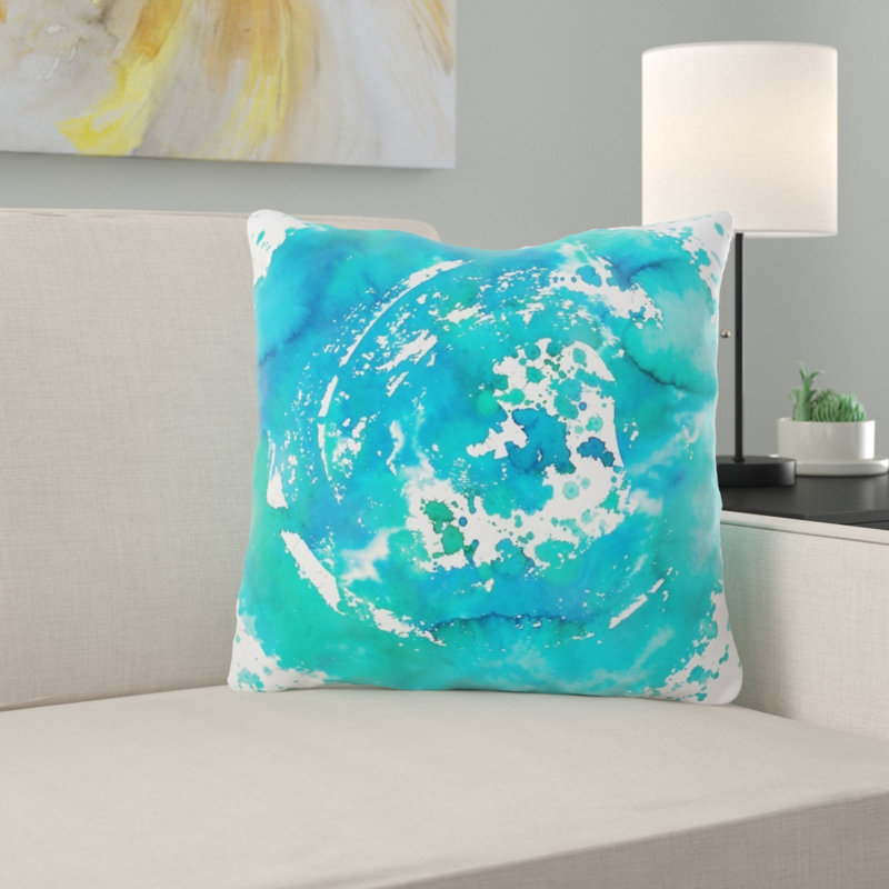  Housse et insert de coussin carré Watercolor, Synthétique, Extérieur