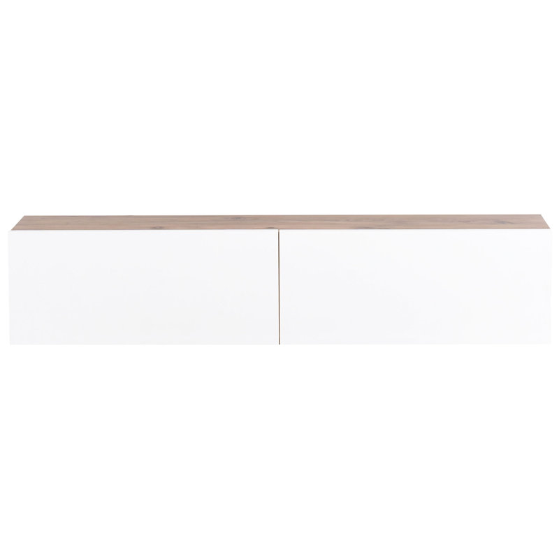 Wall Mounted TV Stand GLADSTONE, Brown/White, 30cm H x 140cm L x 40cm W