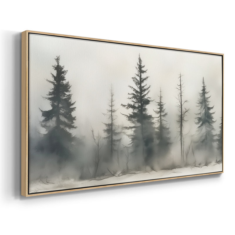Série paysage - CXCVI - Toile tendue avec châssis encadré - Prêt à être accroché, H 25 po x l 49 po, Naturel