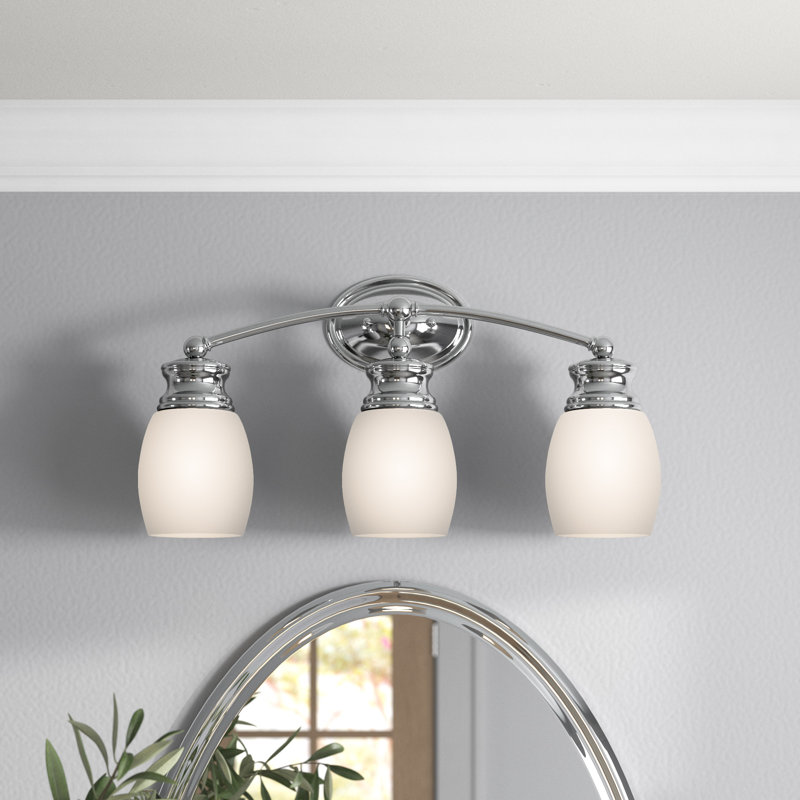 Bevins 3-Light Dimmable Bath Bar, Polished Chrome