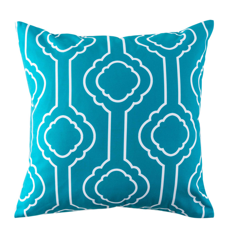 Coussin géométrique, Bleu vif