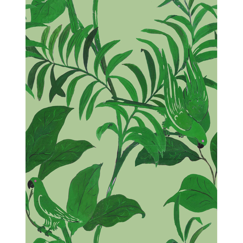 Rouleau de papier peint 33 pi x 20,5 po Paule Marrot, Vert