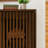 Fluted Hollowed Out Westover Cabinet with 2 Outlet Holes, Buffet Cabinet with Storage, Brown-1301184403