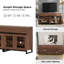 Commode 2 en 1 avec 4 portes en verre et 2 tiroirs - Armoire de rangement moderne pour le salon ou la chambre à coucher-472587491