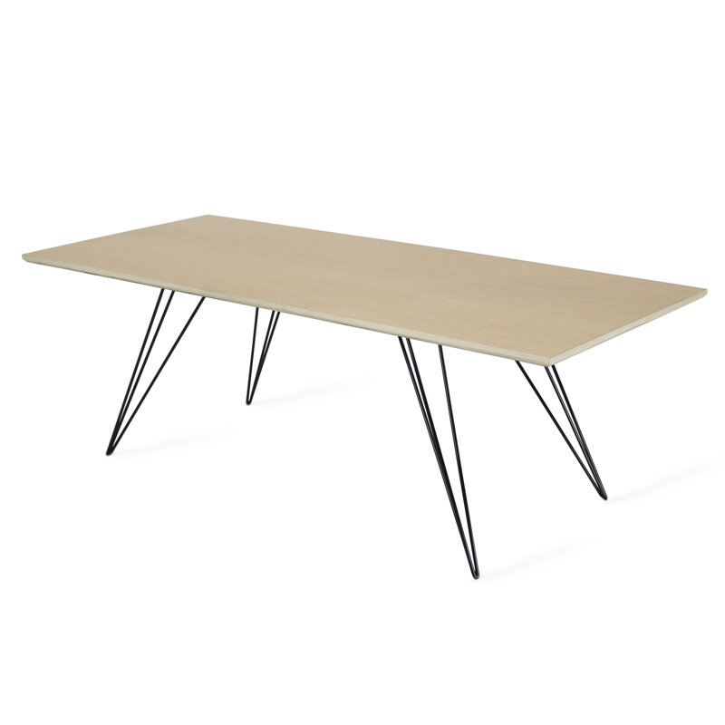 Williams Coffee Table, Black, 18" H x 54" L x 23" W, Maple