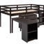 Lit mezzanine simple avec armoire de rangement et bureau de dessin portable, table d'étude robuste-1443560452