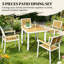 Ensemble de mobilier de salle à manger d'extérieur, table de patio 5 pièces et chaises