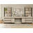 Home Office Furniture Set: 59" Executive Desk With Charging Station & Storage Cabinet + 72" Tall Bookcase With 6 Drawers, Modern Computer Desk & Library Shelf, Wood, Work Study, Beige-1365896615
