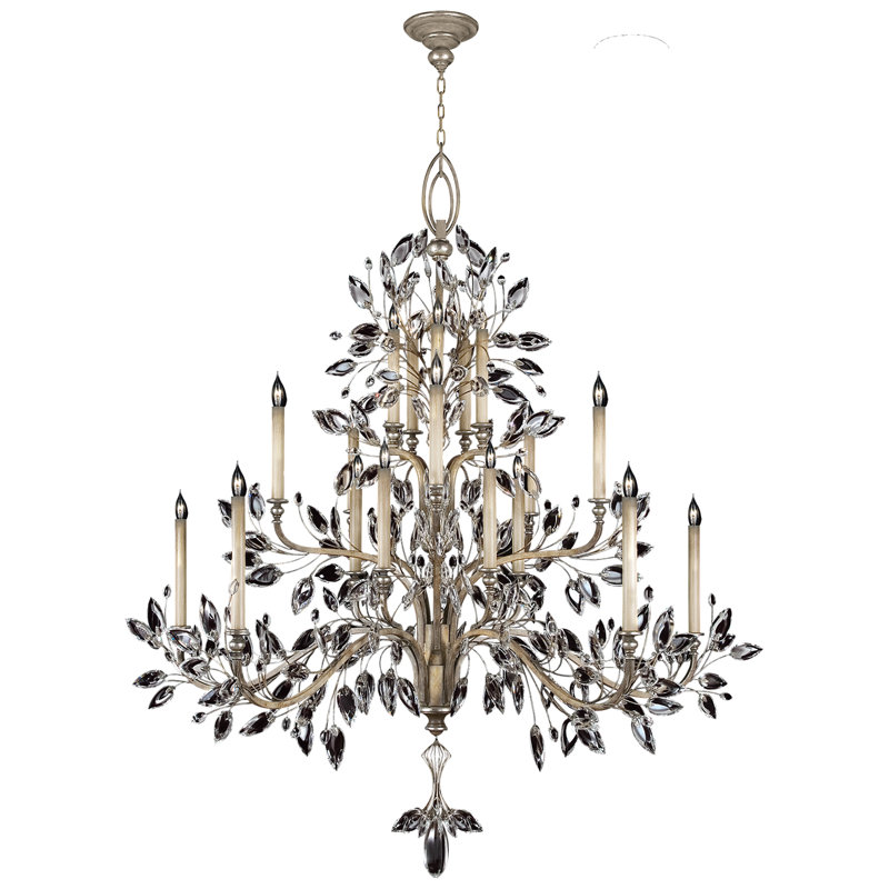 Crystal 20 - Light Chandelier, Antique Taupe