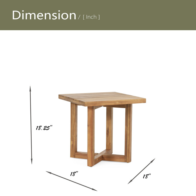 SQUARE SIDE TABLE, Yellow