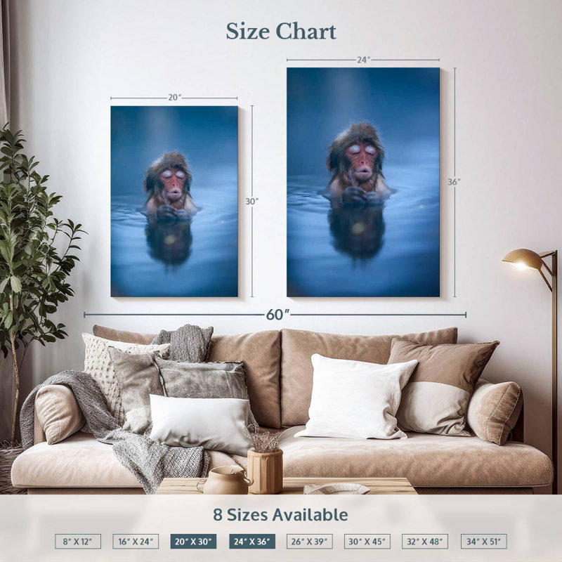 Brampt Japanese Snow Monkey, 36" H x 24" W
