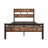 Platform Bed Frame with Rustic Vintage Wood Headboard, Strong Metal Slats Support, No Box Spring Needed-363797094