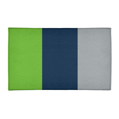 Tapis en polyester à rayures de football seattle