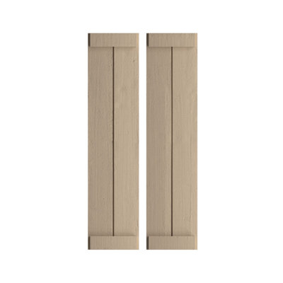 Volets rustiques à deux planches jointes avec faux lattes (par paire)