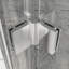 Portes de douche pivotantes, porte de douche battante pliante sans cadre l 32 po x H 72 po, verre trempé transparent de 1/4 po (6 mm), quincaillerie de finition, installation réversible-129052149
