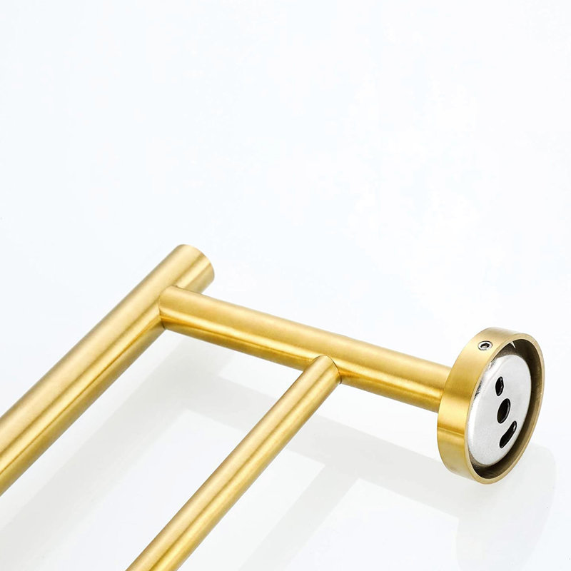 Bathroom Towel Rack  5 Pieces  In Brushed Gold - Aluminium , Rust- For Bath, Bedroom, Laundry, Kitchen Easy Installation Manual 5 Aluminium, Bathroom, Simple Guide
