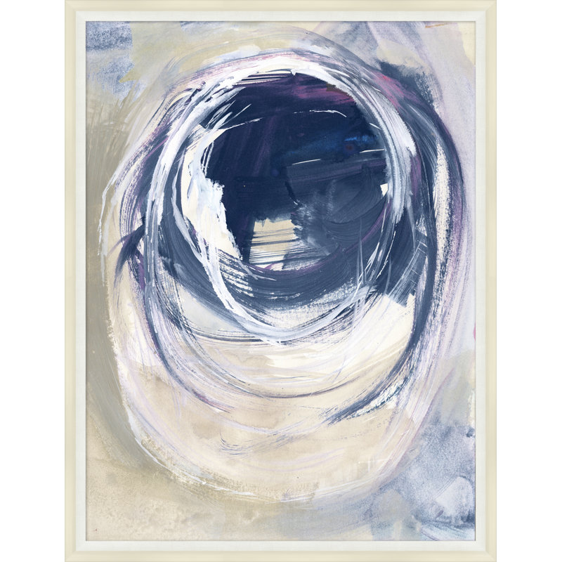 Blue Orbit - Peinture encadrée sur papier