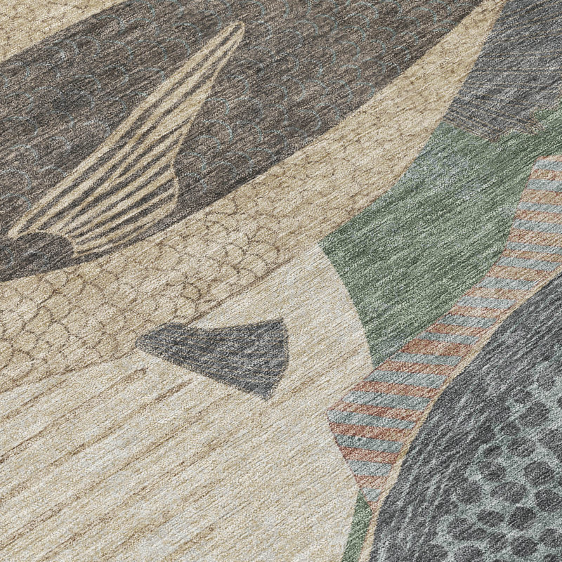 Machine Washable Indoor/Outdoor Chantille ACN2447 Coastal Rug, Basil, 10' x 14'