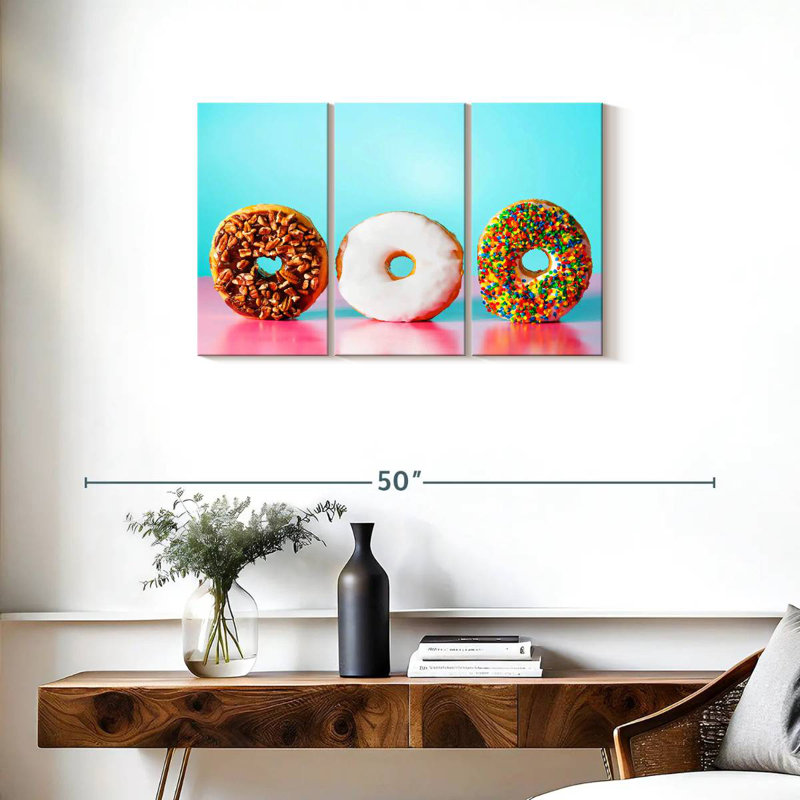Donut Trio, H 20 po x l 33 po