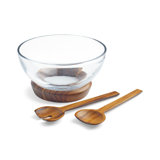 Nambe Cooper Salad Bowl W/ Servers