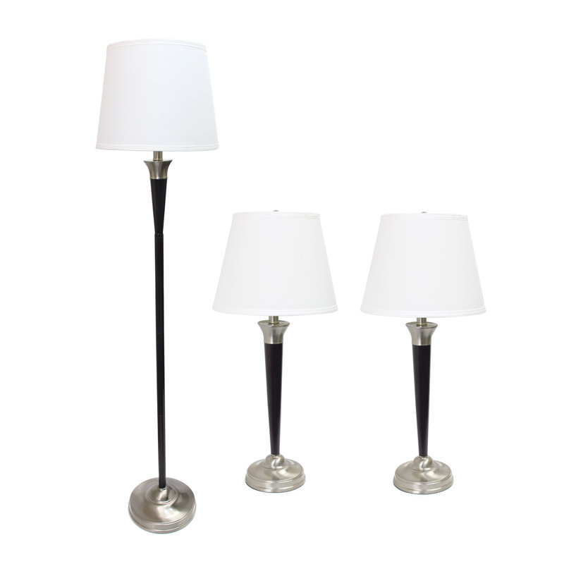 Ensemble de 3 lampes de table en métal