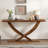 Mirod 57'' Modern Rustic Console Table With Cross-Leg Design,Sturdy Construction And Ample Surface Space,Perfect For Living Room Or Bedroom