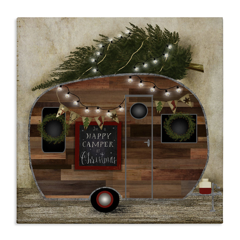 «Happy Camper at Christmas», impression sans cadre, 24" H x 24" W