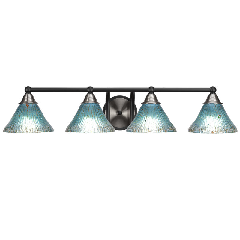 Ayrshire 4-Light Bath Bar, Matte Black/Brushed Nickel