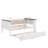 Twin-Size Daybed Featuring Storage Racks, Cushioned Backrest, USB Charging Port, And Pull-Out Trundle-631224510